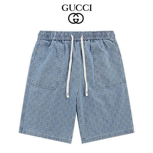 260306 New high-quality washed jacquard denim shorts