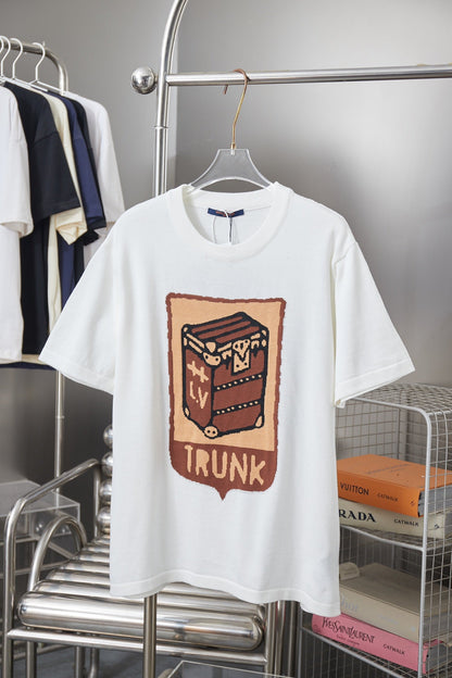 260306 New high-quality box-knit floral patterned jersey T-shirt