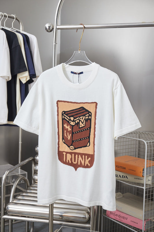 260306 New high-quality box-knit floral patterned jersey T-shirt