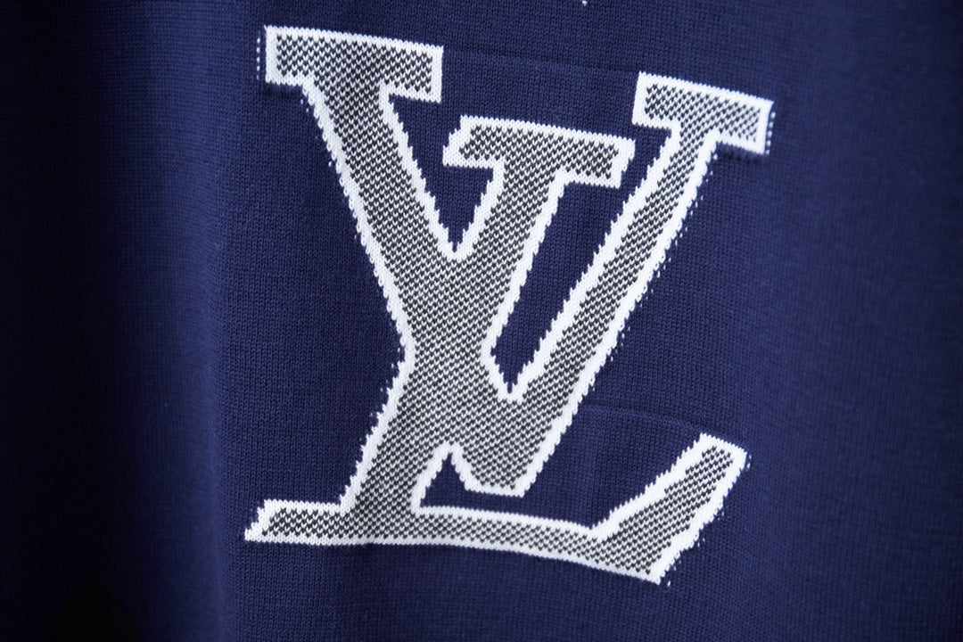 260306 New high-quality four-leaf clover letter embroidery knitted T-shirt