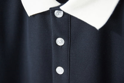 260306 New high-quality striped sleeve embroidered collar polo shirt