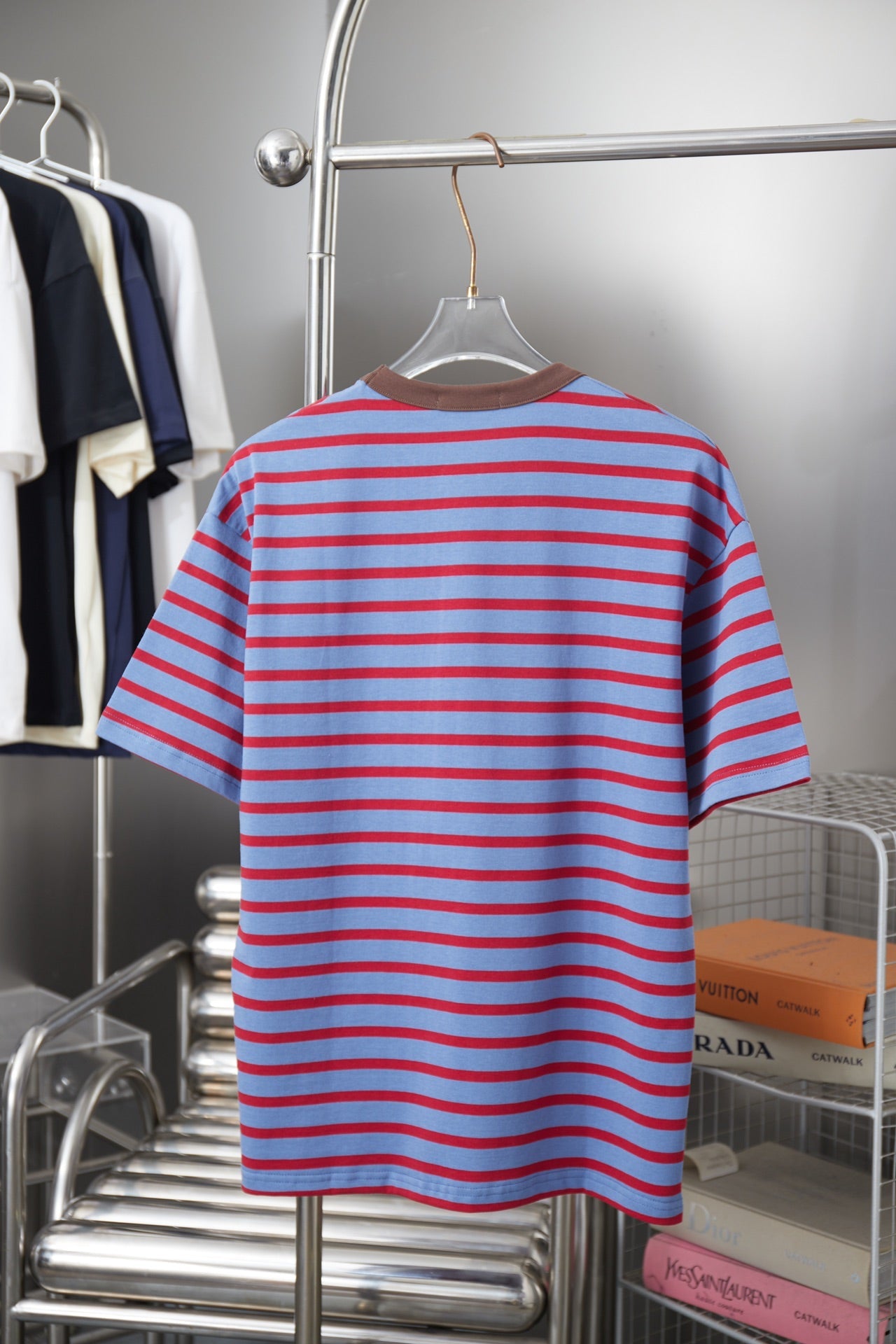260306 New high-quality striped plain weave t-shirt