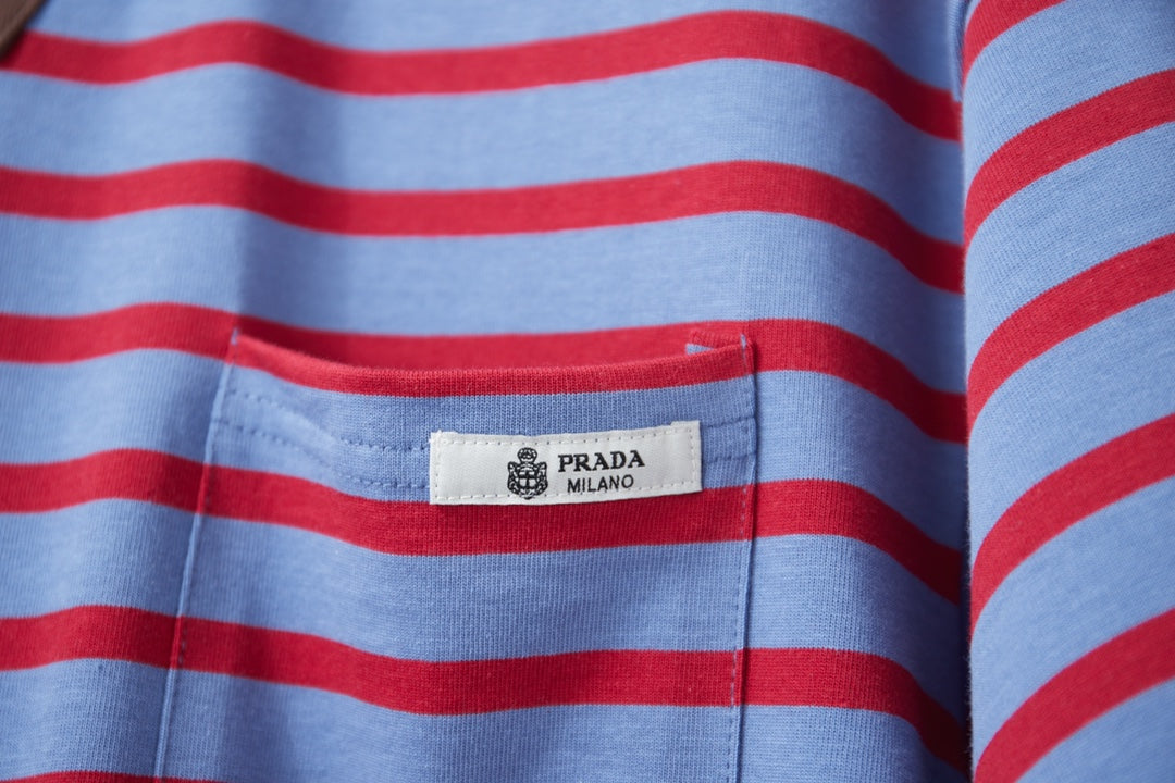 260306 New high-quality striped plain weave t-shirt