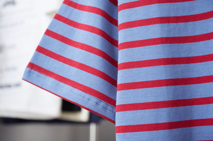 260306 New high-quality striped plain weave t-shirt