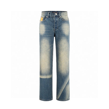 260306 New high-quality gradient vintage pocket jeans