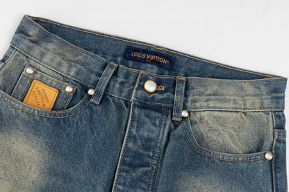 260306 New high-quality gradient vintage pocket jeans