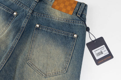 260306 New high-quality gradient vintage pocket jeans