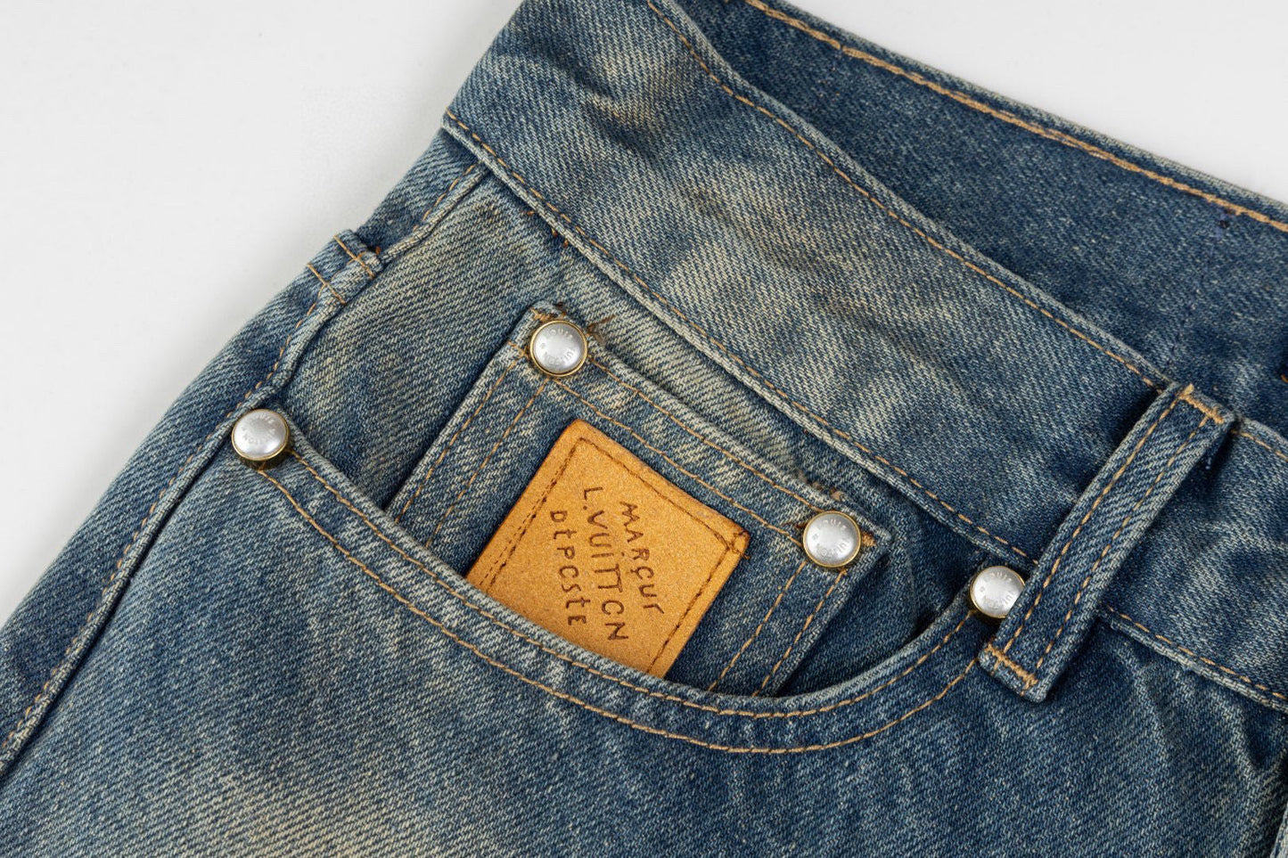 260306 New high-quality gradient vintage pocket jeans