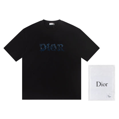 260306 New high-quality heavy-duty embroidered sequin T-shirt