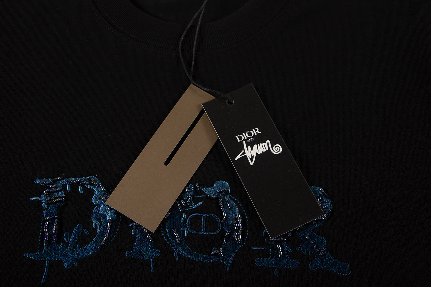 260306 New high-quality heavy-duty embroidered sequin T-shirt