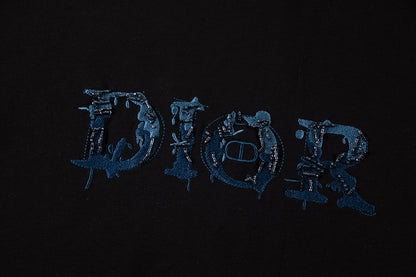 260306 New high-quality heavy-duty embroidered sequin T-shirt