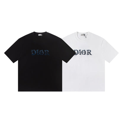 260306 New high-quality heavy-duty embroidered sequin T-shirt