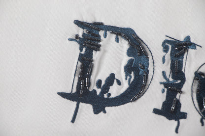 260306 New high-quality heavy-duty embroidered sequin T-shirt