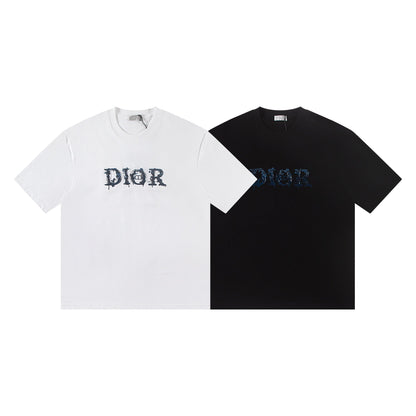 260306 New high-quality heavy-duty embroidered sequin T-shirt