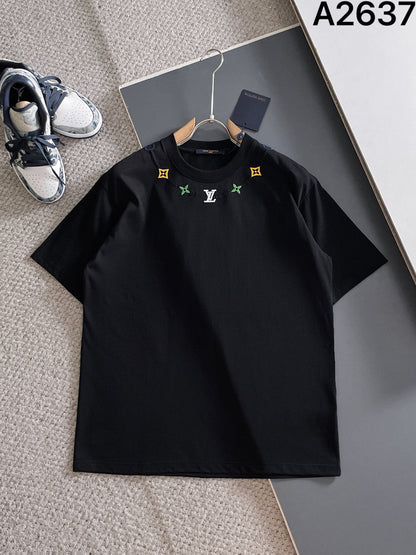 060311 New high-quality embroidered color-matched T-shirt