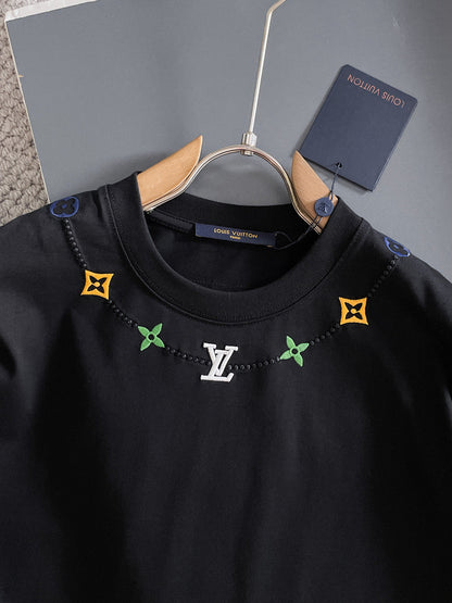 060311 New high-quality embroidered color-matched T-shirt