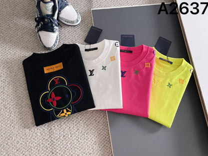 060311 New high-quality embroidered color-matched T-shirt