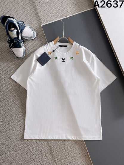 060311 New high-quality embroidered color-matched T-shirt