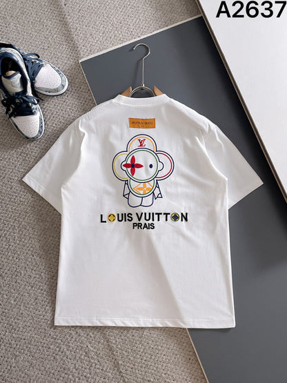 060311 New high-quality embroidered color-matched T-shirt