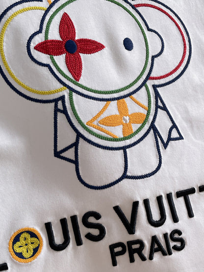 060311 New high-quality embroidered color-matched T-shirt