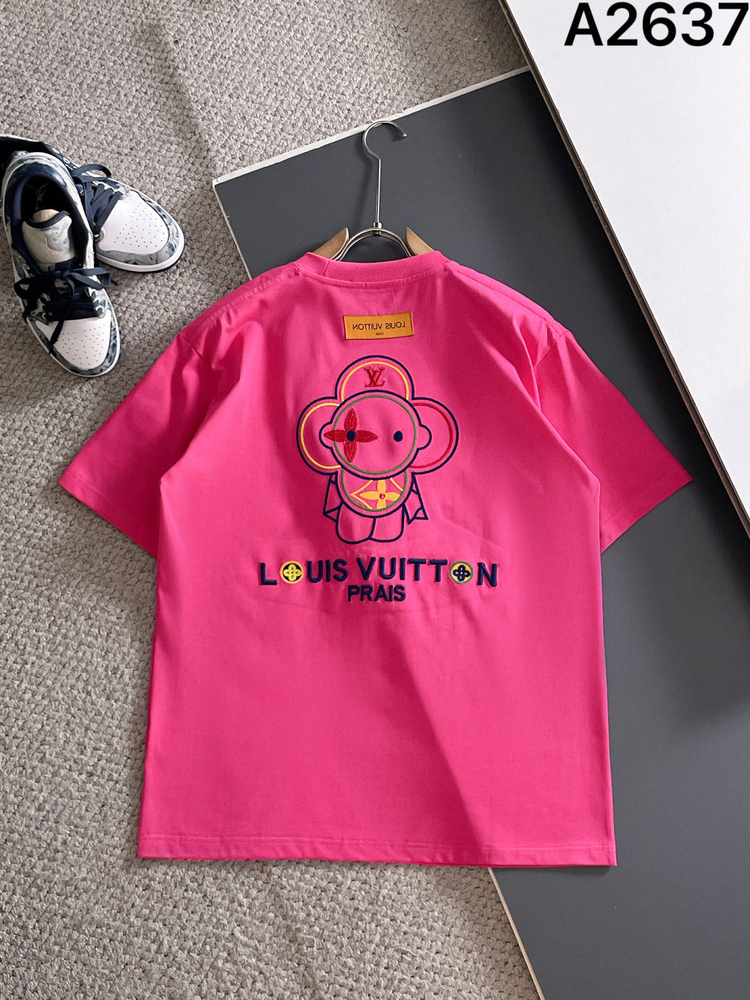 060311 New high-quality embroidered color-matched T-shirt