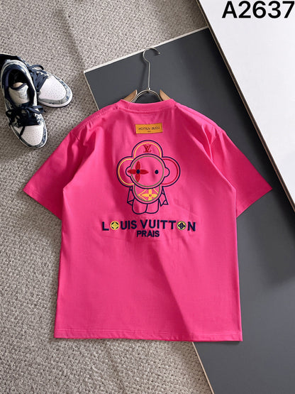 060311 New high-quality embroidered color-matched T-shirt