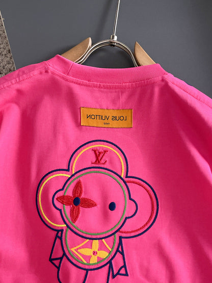 060311 New high-quality embroidered color-matched T-shirt
