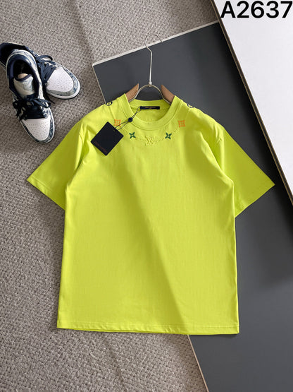 060311 New high-quality embroidered color-matched T-shirt