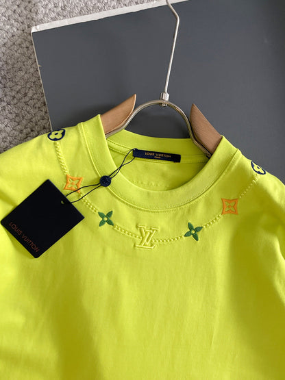 060311 New high-quality embroidered color-matched T-shirt