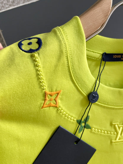 060311 New high-quality embroidered color-matched T-shirt