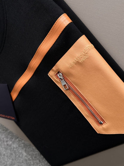 060311 New high-quality zipper pocket T-shirt