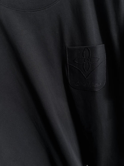 060311 New high-quality, minimalist pocket embroidered T-shirt