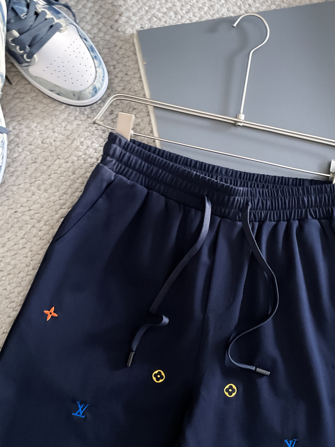 260311 New high-quality multi-color small icon embroidered shorts