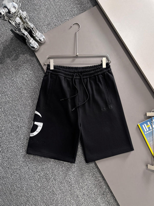 260311 New high-quality large-pattern embroidered fabric shorts