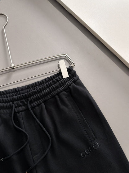 260311 New high-quality large-pattern embroidered fabric shorts