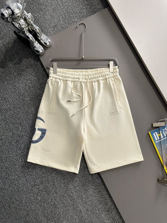 260311 New high-quality large-pattern embroidered fabric shorts