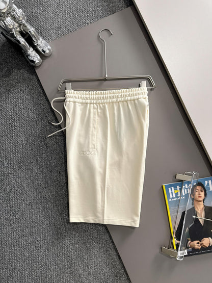 260311 New high-quality large-pattern embroidered fabric shorts