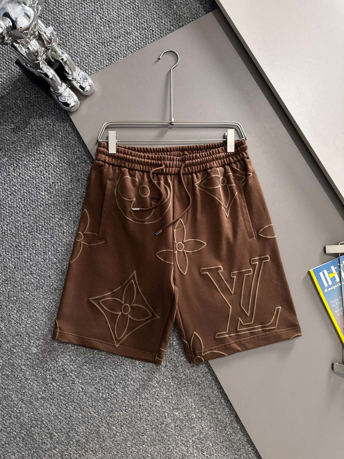 260311 New high-quality large-icon bubble-processed short pants