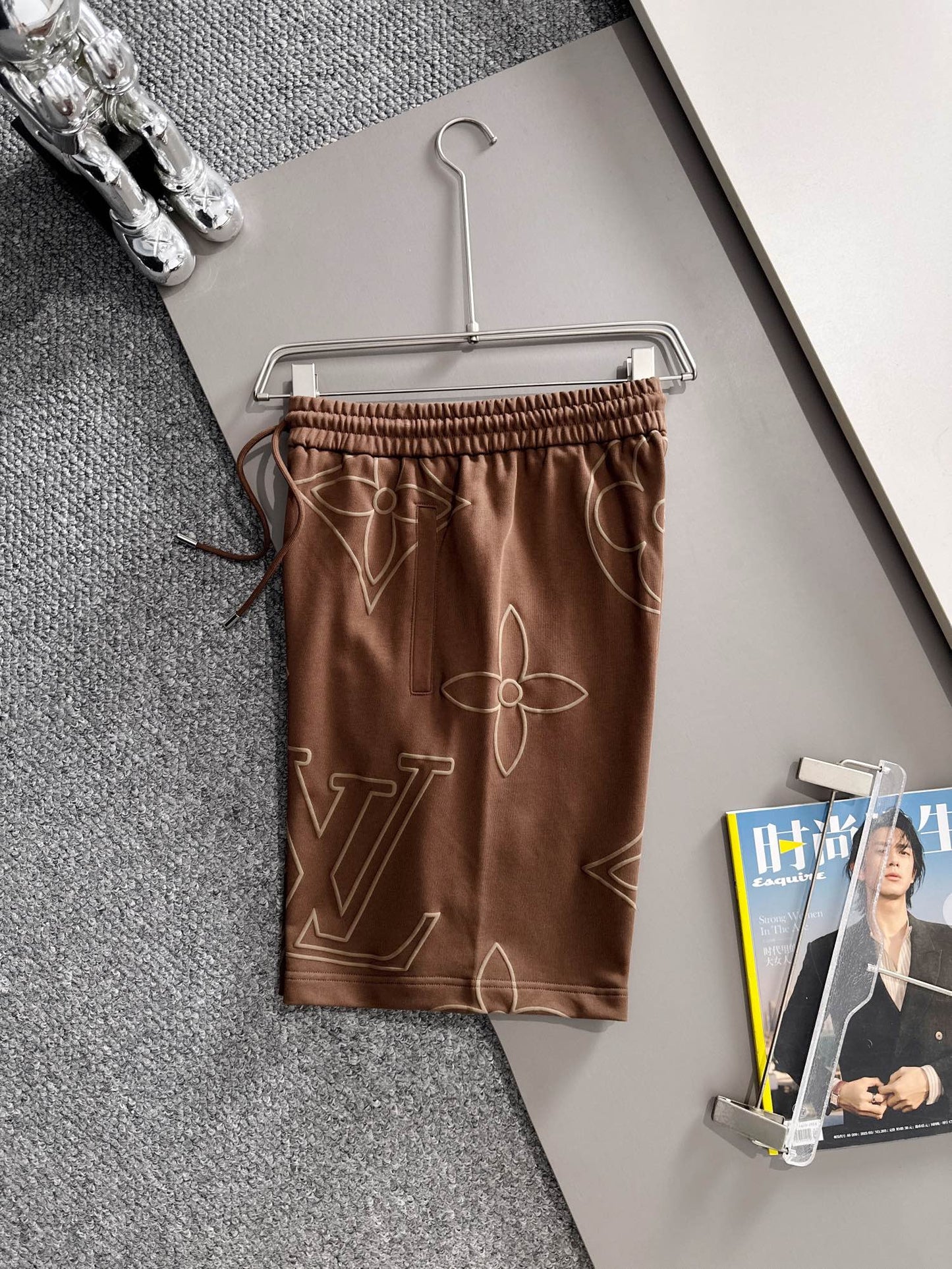260311 New high-quality large-icon bubble-processed short pants