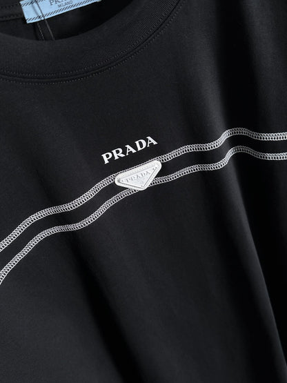 060311 New high-quality classic triangle logo printed T-shirt
