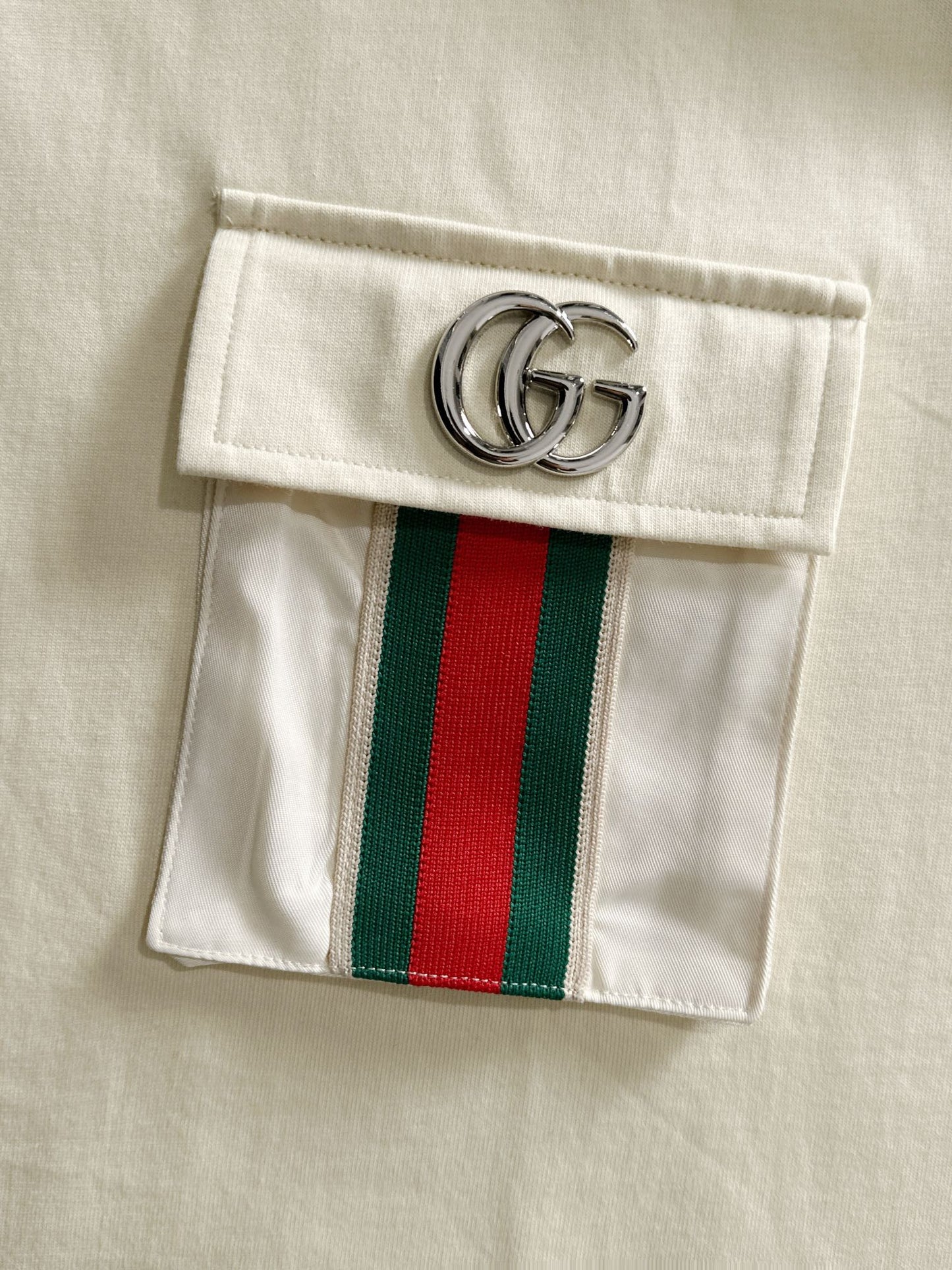 060311 New high-quality sleeve patch pocket T-shirt