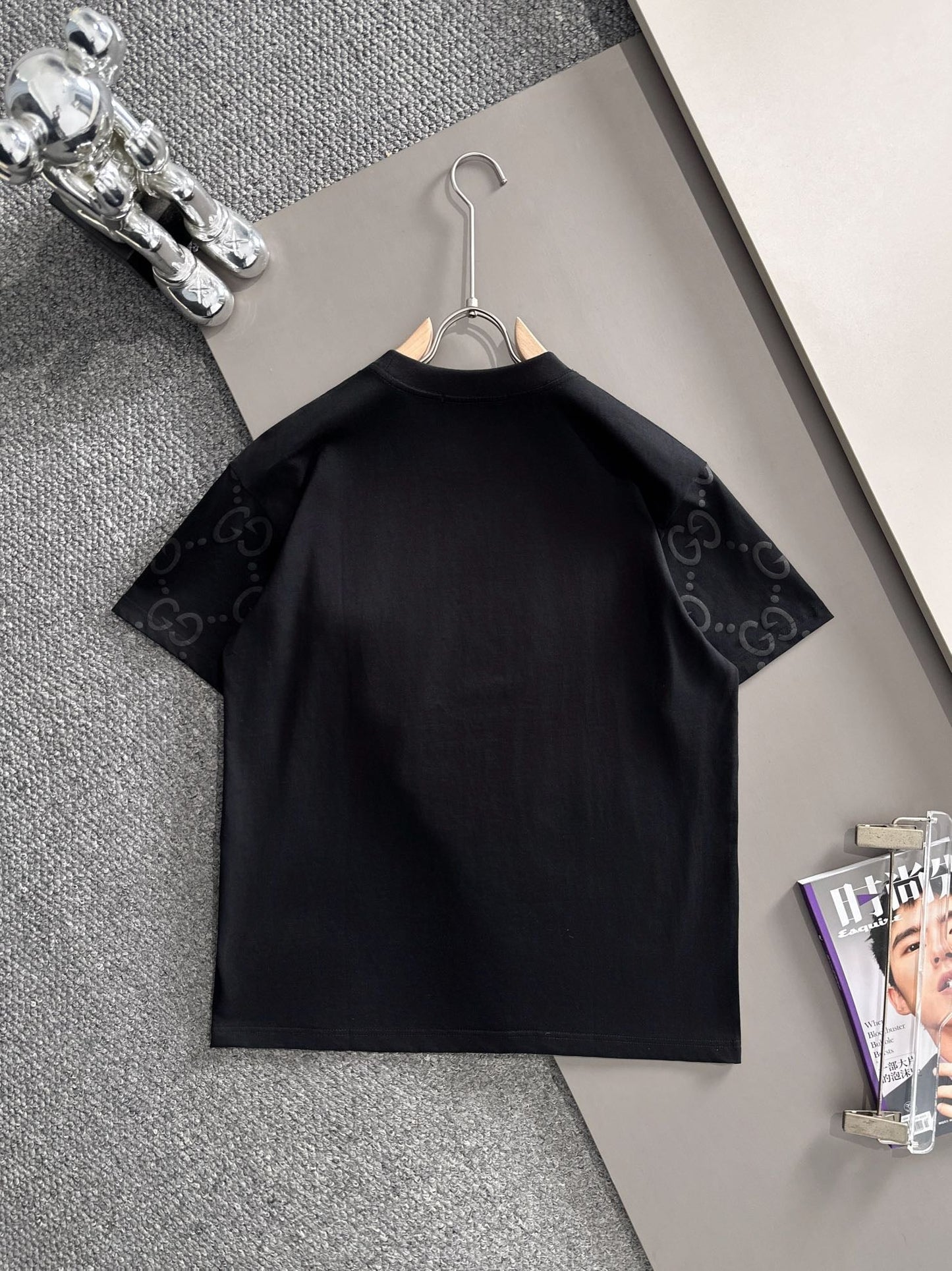 060311 New high-quality sleeve patch pocket T-shirt