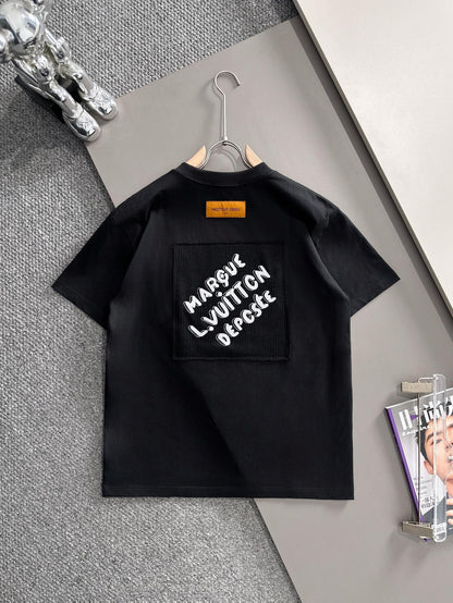 060311 New high-quality printed T-shirt with fabric design