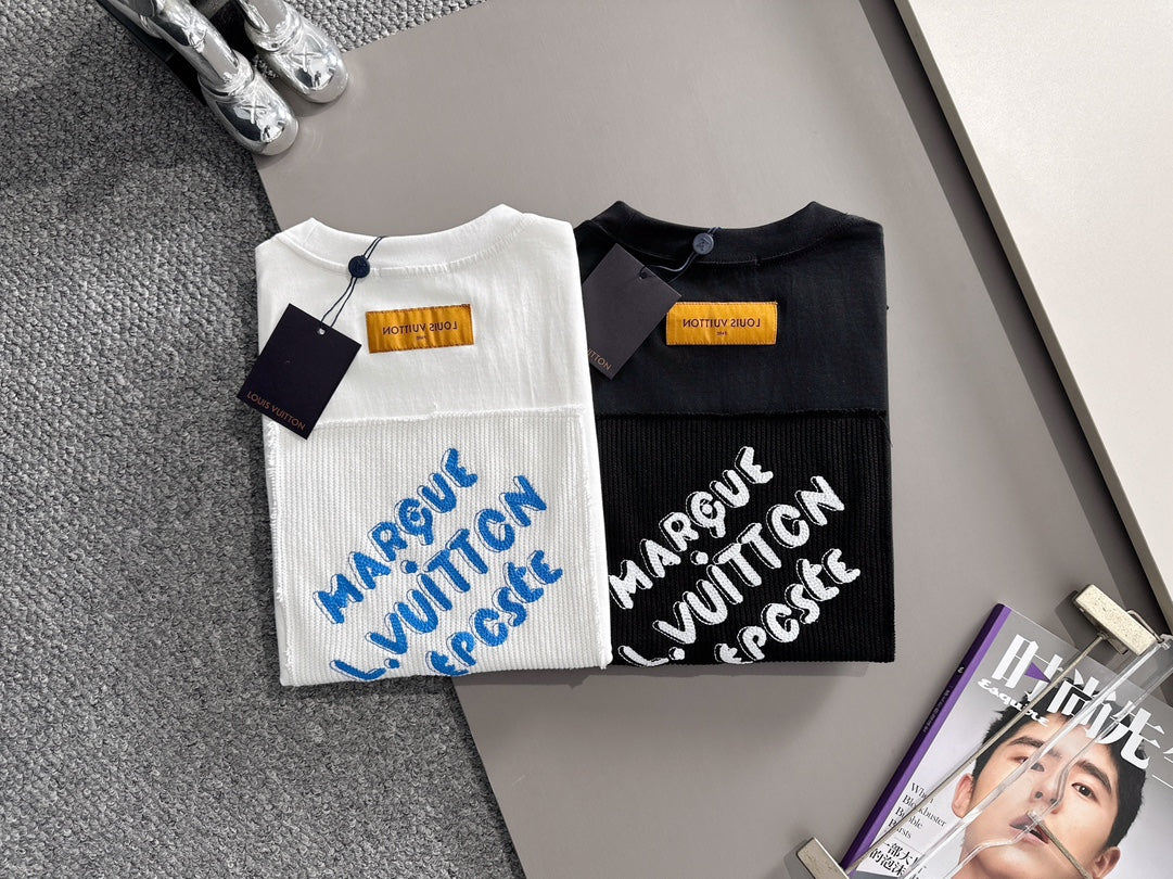 060311 New high-quality printed T-shirt with fabric design