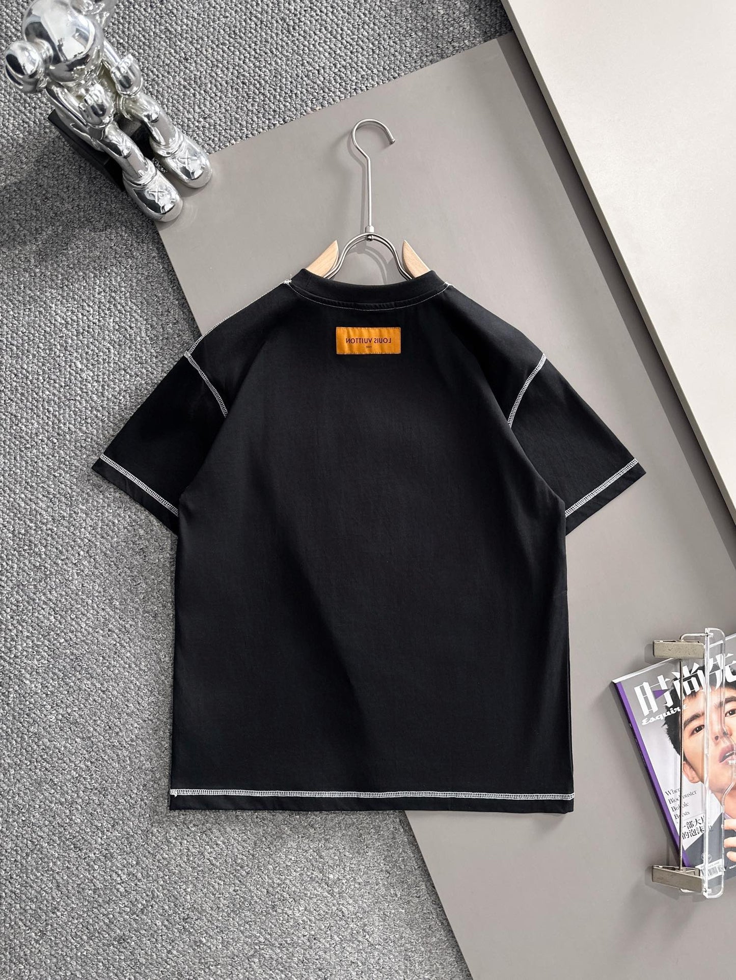 060311 New high-quality color-matched stitching simple T-shirt