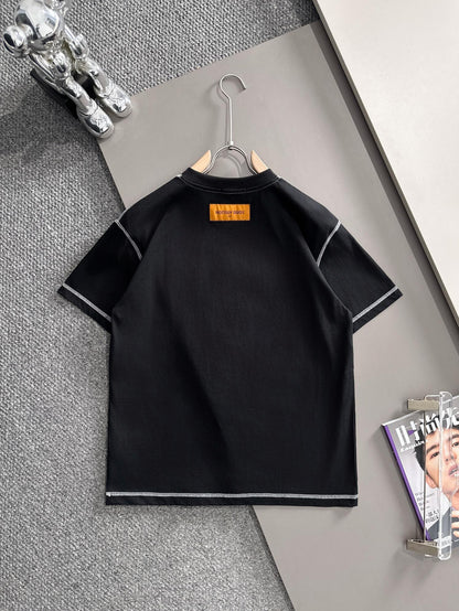 060311 New high-quality color-matched stitching simple T-shirt
