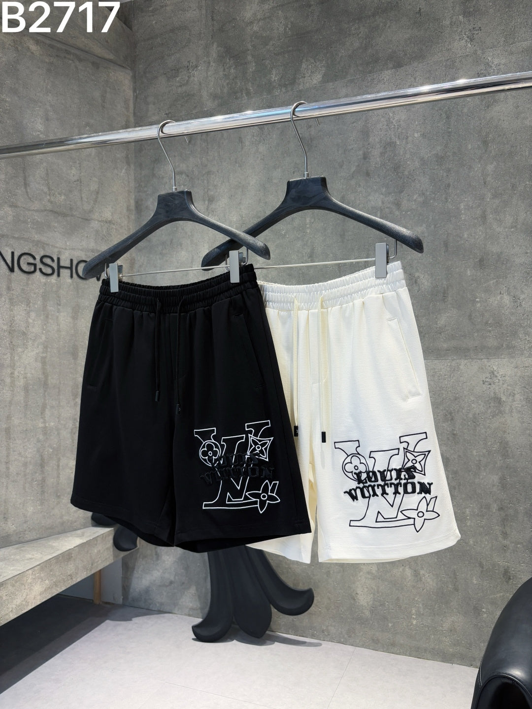 260311 New high-quality straight-striped patchwork knitted shorts