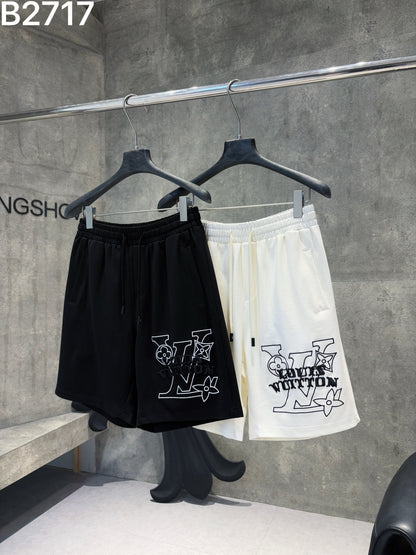 260311 New high-quality straight-striped patchwork knitted shorts