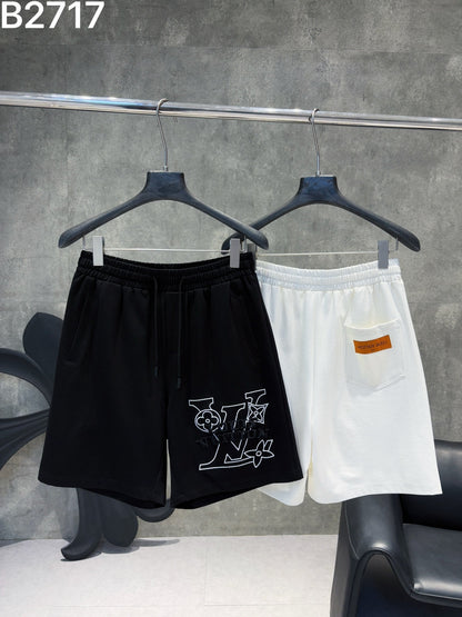 260311 New high-quality straight-striped patchwork knitted shorts