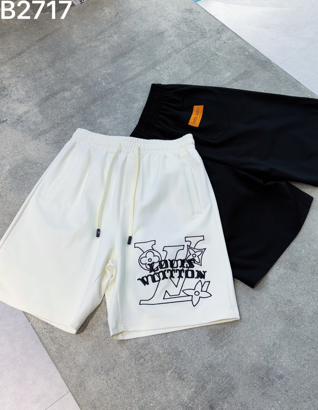 260311 New high-quality straight-striped patchwork knitted shorts